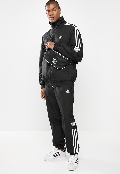 adidas Originals - 3D trefoil 3 stripe track top - black