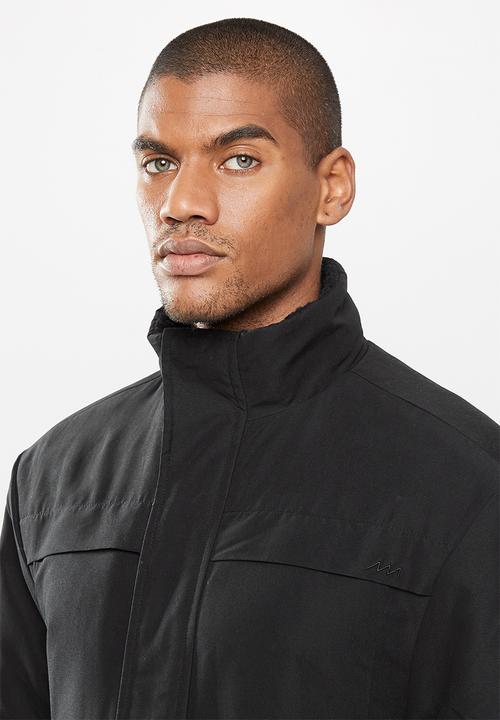 Factorie - Reversible sherpa ski jacket - black