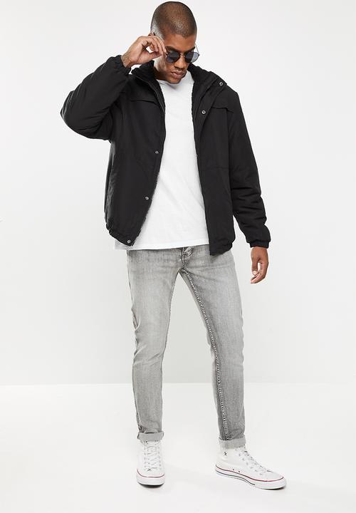 Factorie - Reversible sherpa ski jacket - black