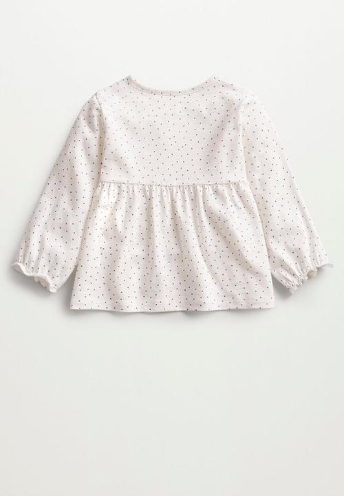 MANGO - Lina long sleeve tee - white