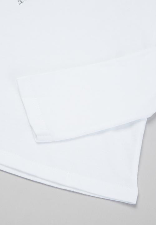 GUESS - Triangle brick crew tee - white
