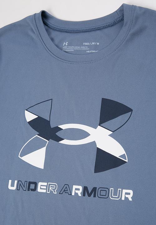 Under Armour - Tech graphic big logo tee - blue 