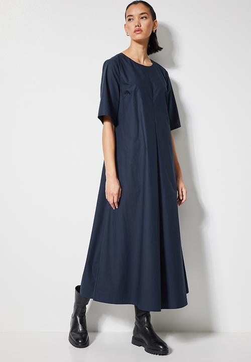 Superbalist - Inverted pleat trapeze dress - navy