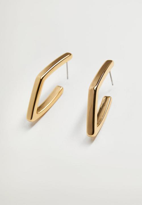 Violeta by Mango - Grus earrings - gold