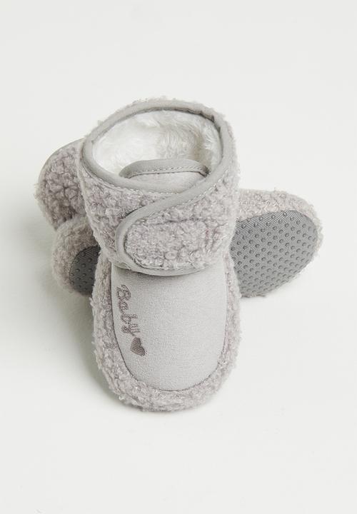 Pop Candy - Baby boys slippers - grey