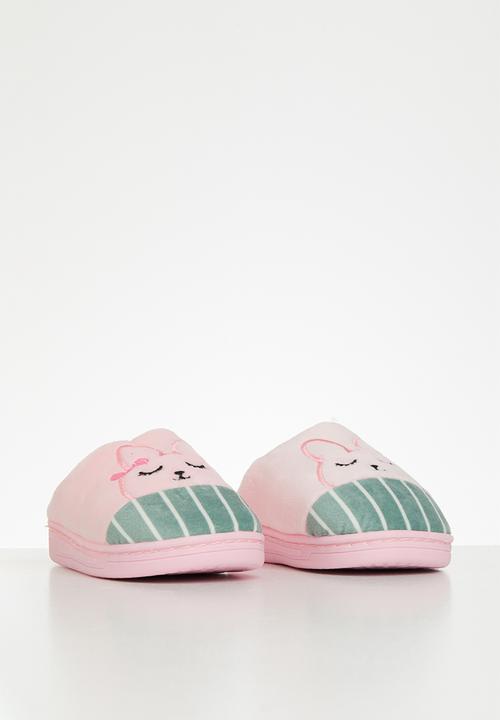 Pop Candy - Girls bunny printed slippers - pink