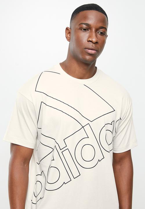 adidas Performance - Favs graphic tee - neutral & black
