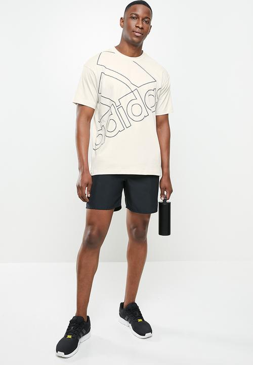 adidas Performance - Favs graphic tee - neutral & black