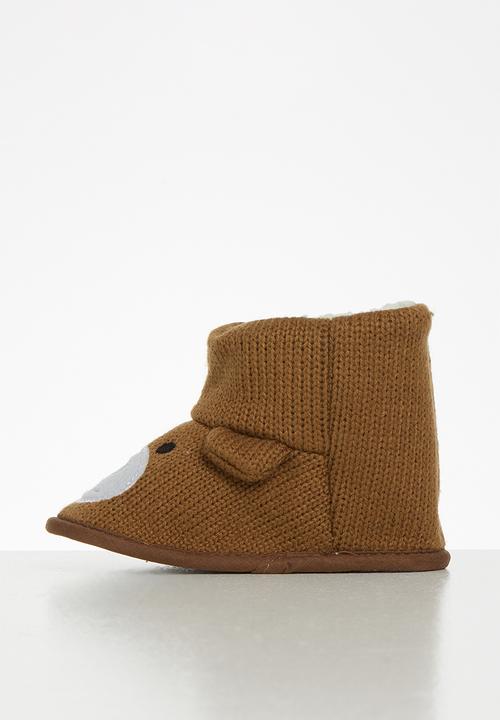 Pop Candy - Bear booties - brown