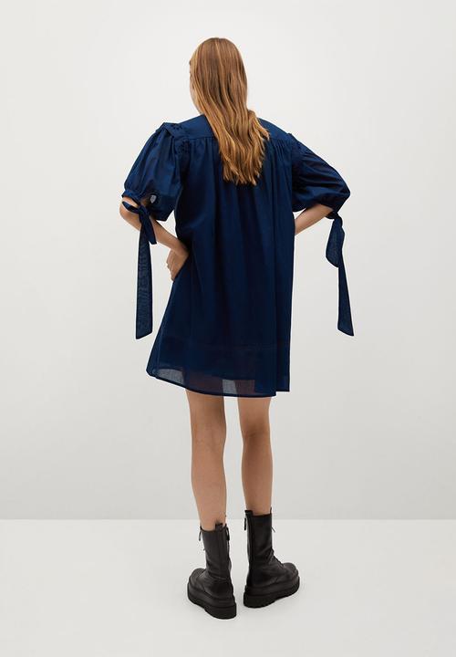 MANGO - Dress atlas- navy