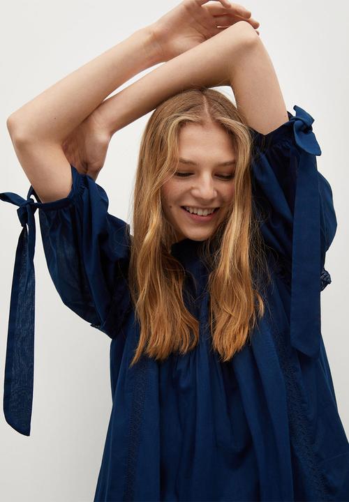 MANGO - Dress atlas- navy