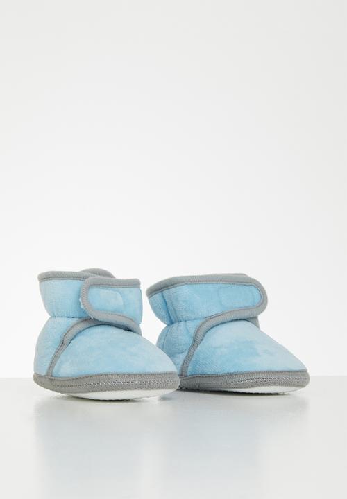 Pop Candy - Baby boys booties - blue