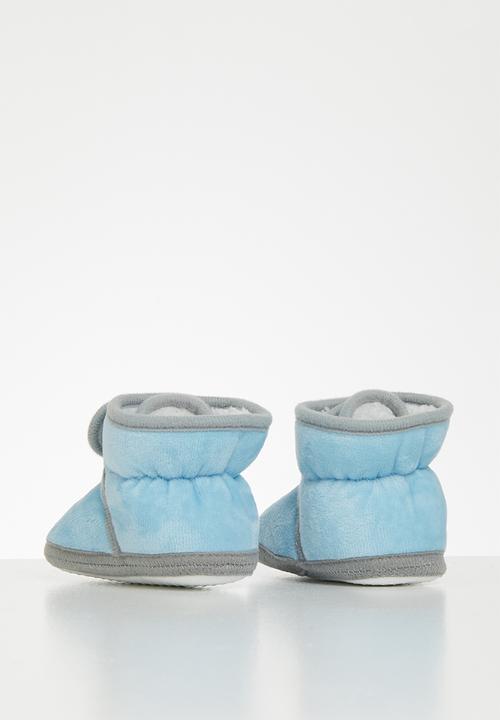 Pop Candy - Baby boys booties - blue
