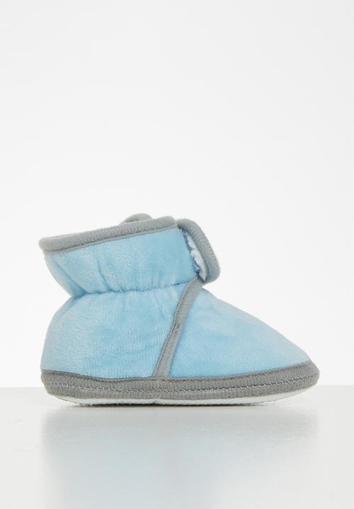 Pop Candy - Baby boys booties - blue