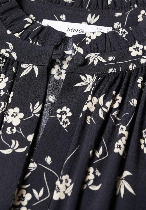MANGO - Dress grass - black & white 