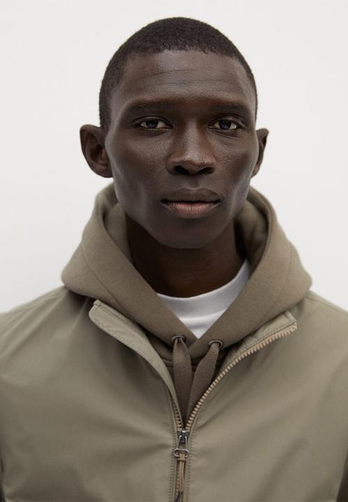 MANGO - Technical fabric jacket - khaki brown