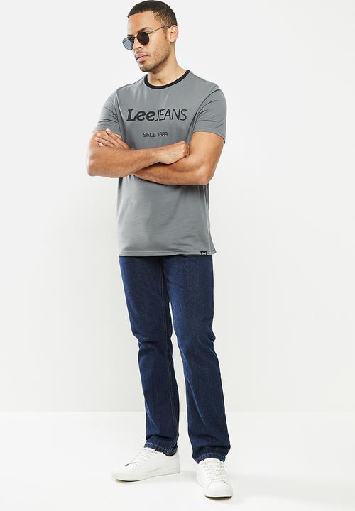 Lee  - Contrast lee rib - dark grey