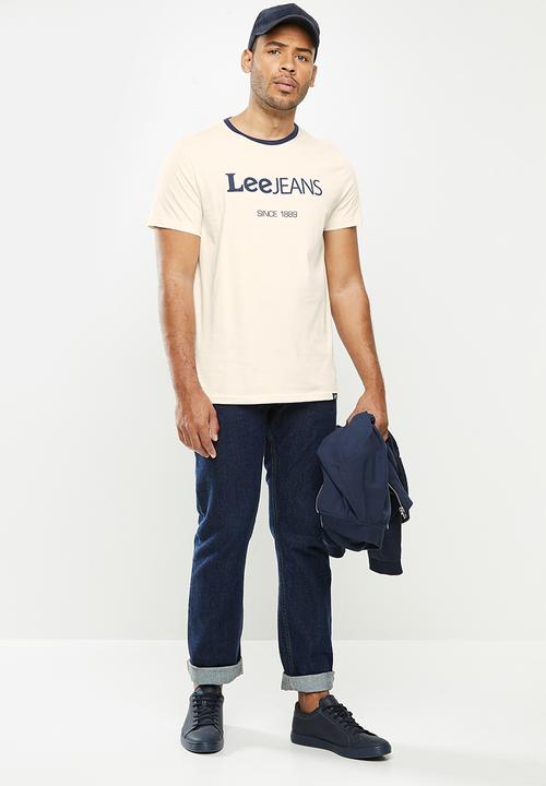 Lee  - Contrast lee rib - neutral & navy