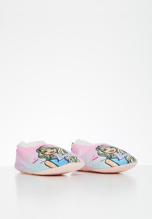 Character Group - Sherpa slipper barbie - pink