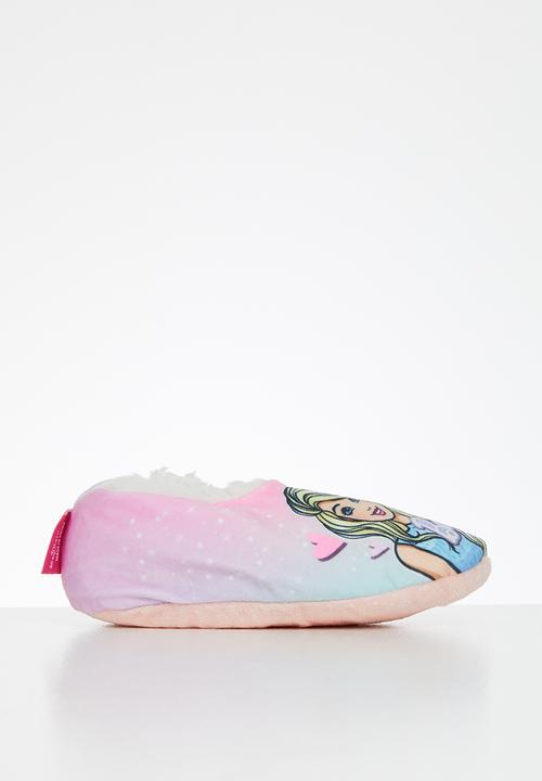 Character Group - Sherpa slipper barbie - pink