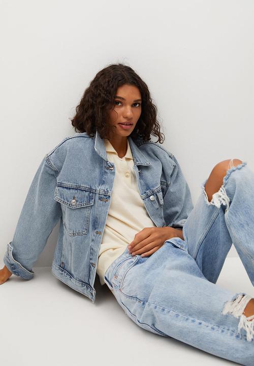 MANGO - Jacket rachel - open blue