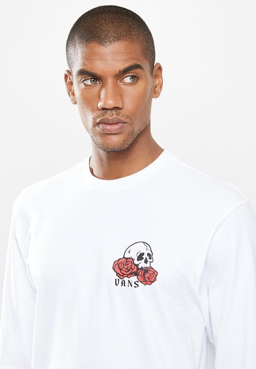 Vans - Rose bed long sleeve tee - white