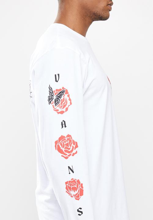 Vans - Rose bed long sleeve tee - white