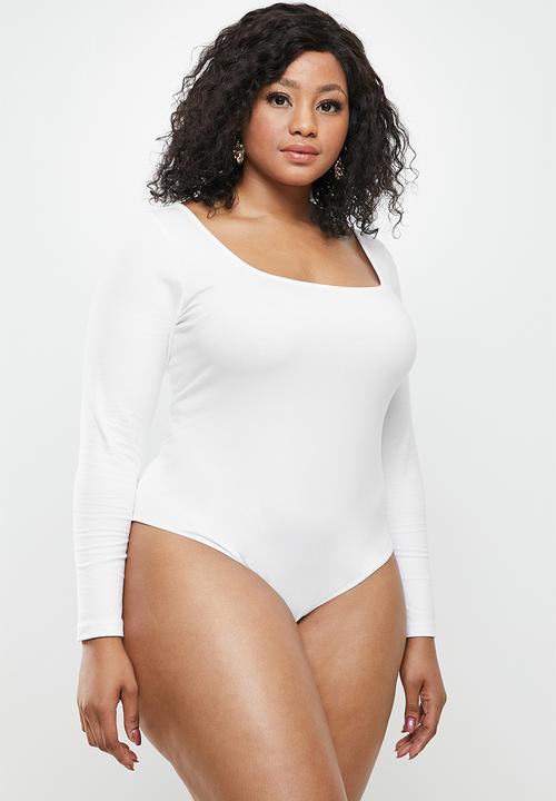 Blake - Scoop neck bodysuit - white