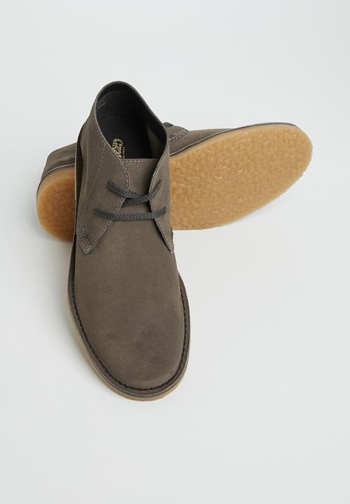 Grasshoppers - Hudson  buck suede - grey