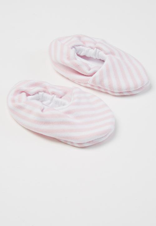 Little Lumps - Shoes kimono - pink & white 