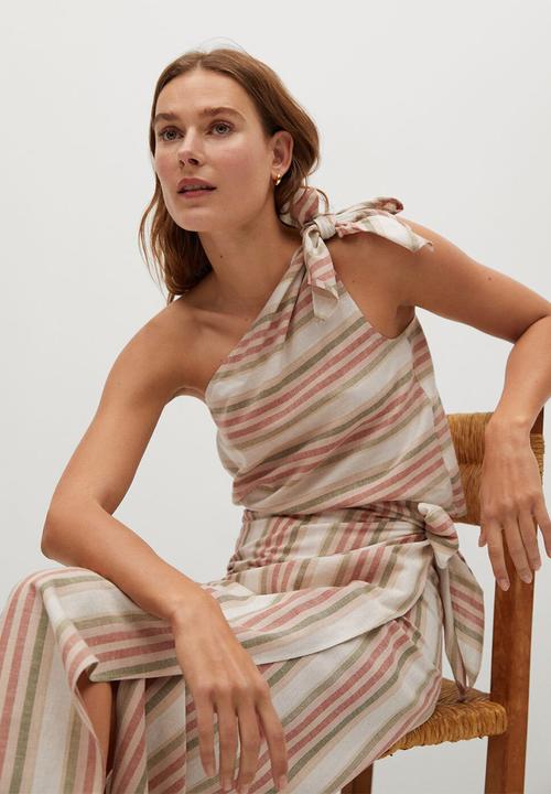 MANGO - Top rayita-h - light beige