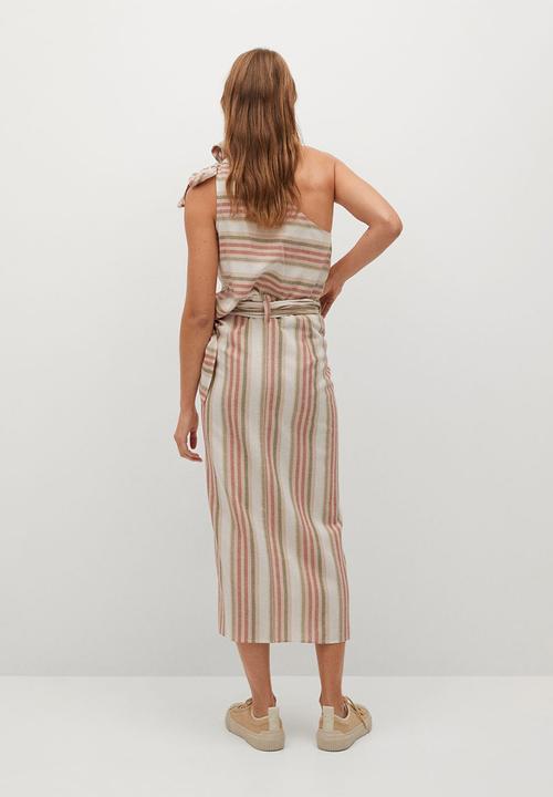 MANGO - Top rayita-h - light beige