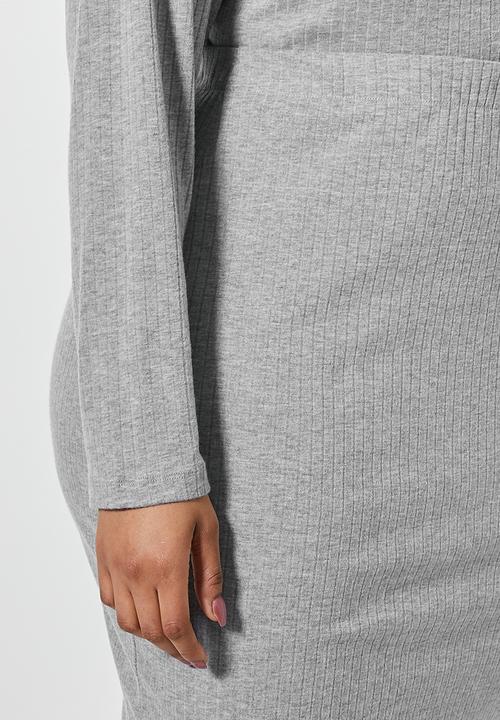 Superbalist - High waist bodycon skirt - grey 