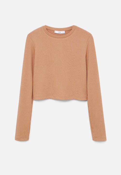 MANGO - T-shirt annita - medium brown
