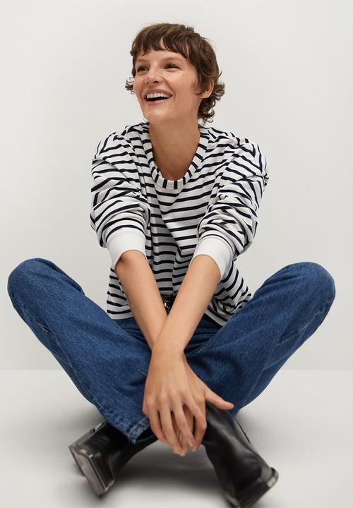 MANGO - Sweatshirt marinero - white & navy