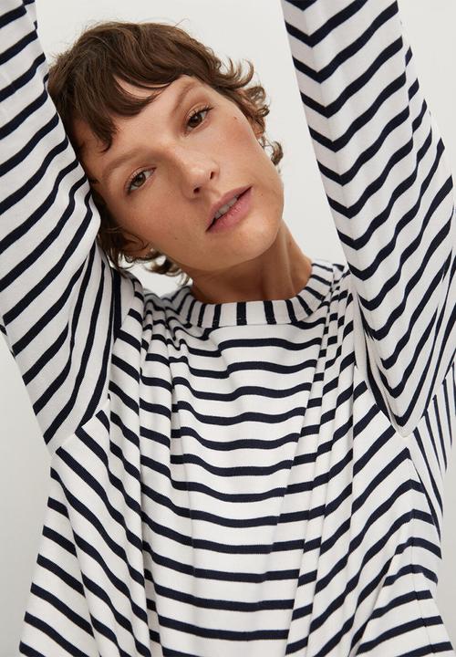 MANGO - Sweatshirt marinero - white & navy