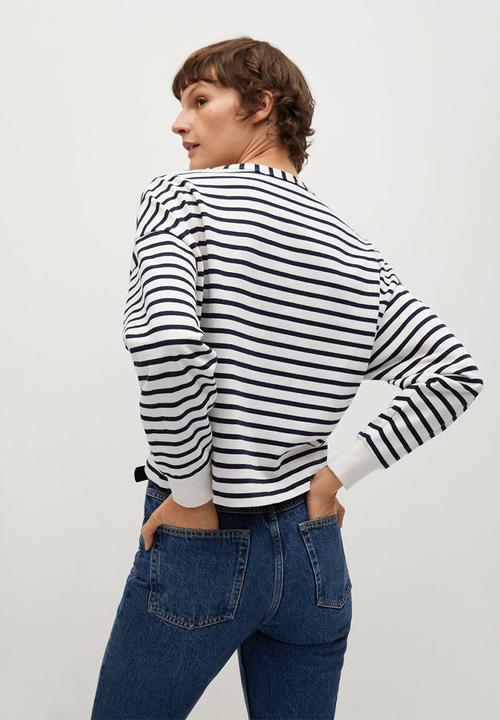 MANGO - Sweatshirt marinero - white & navy