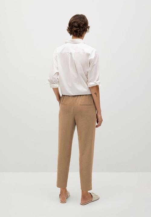 MANGO - Trousers tempo - light beige