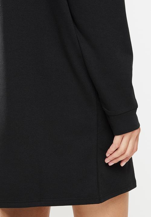 Jacqueline de Yong - Rikke ivy life long sleeve crochet dress - black