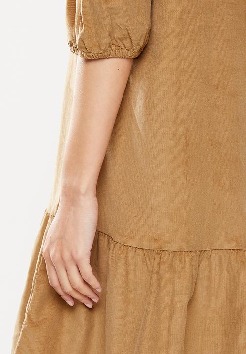 Jacqueline de Yong - Collins corduroy dress - tan