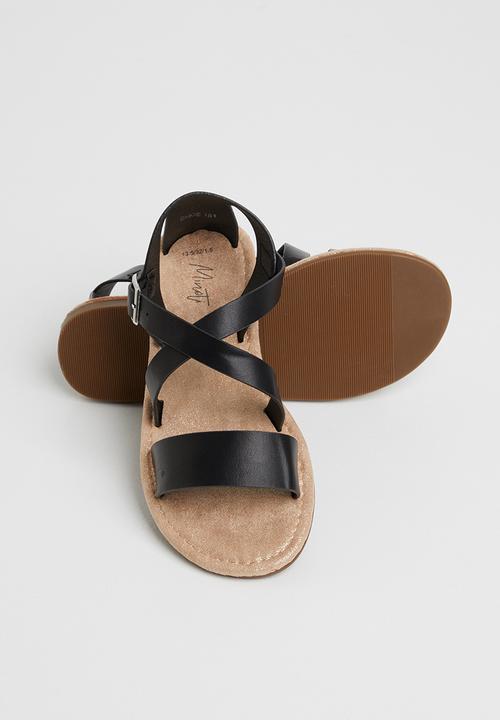 MINOTI - Girls pu sandal - black