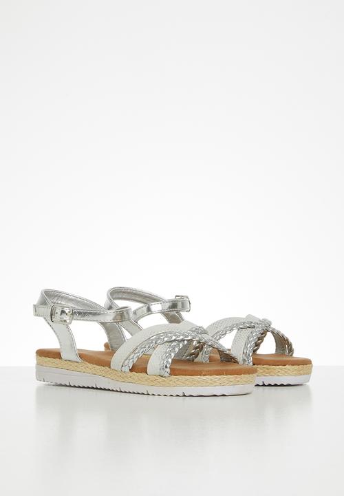 MINOTI - Girls cross strap sandal - silver
