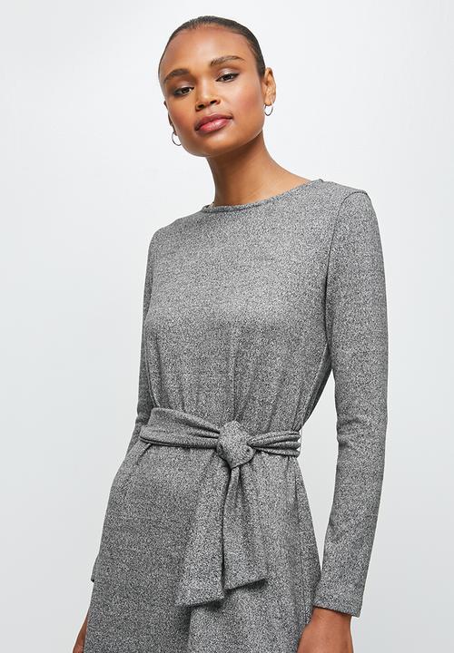 edit - Warm handle belted column midaxi - grey