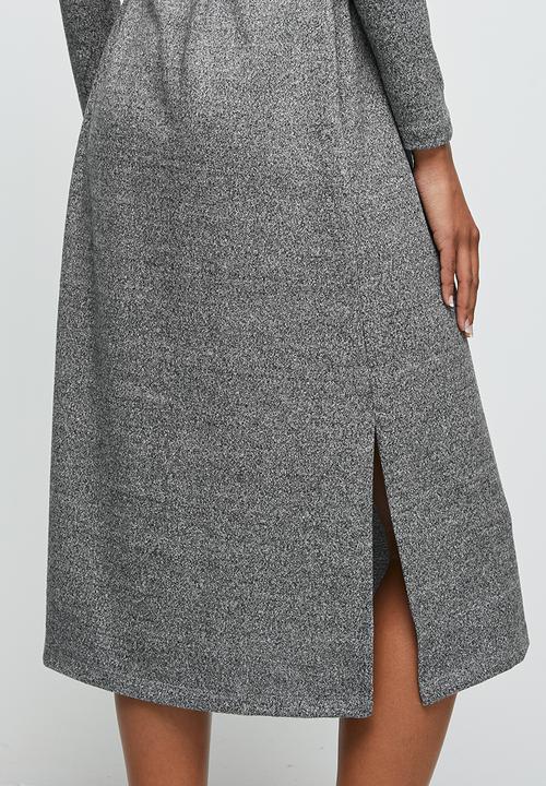 edit - Warm handle belted column midaxi - grey