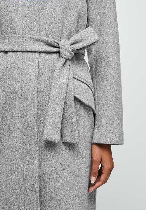 edit - Hooded melton jacket - grey 
