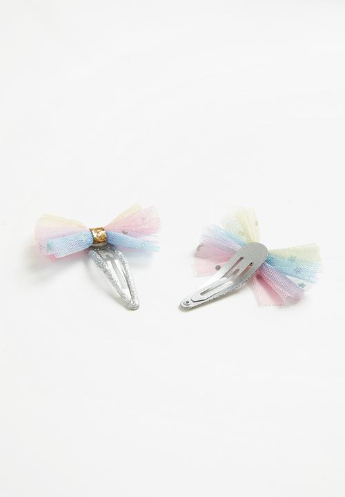 Pop Candy - Girls bow hair clips - multi