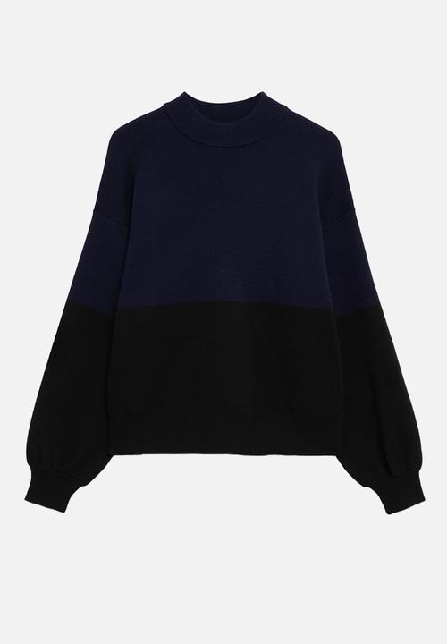 MANGO - Sweater miro - navy & black 
