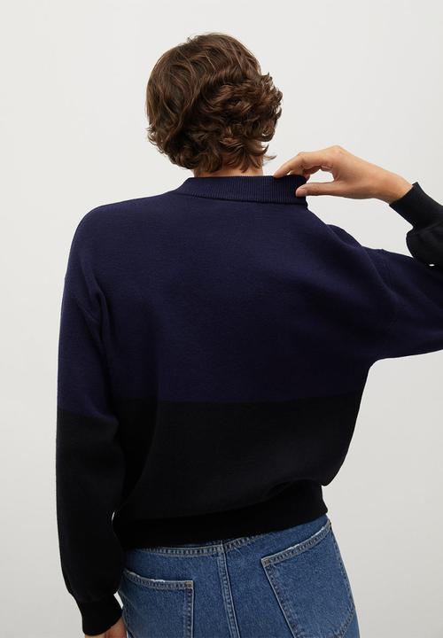 MANGO - Sweater miro - navy & black 