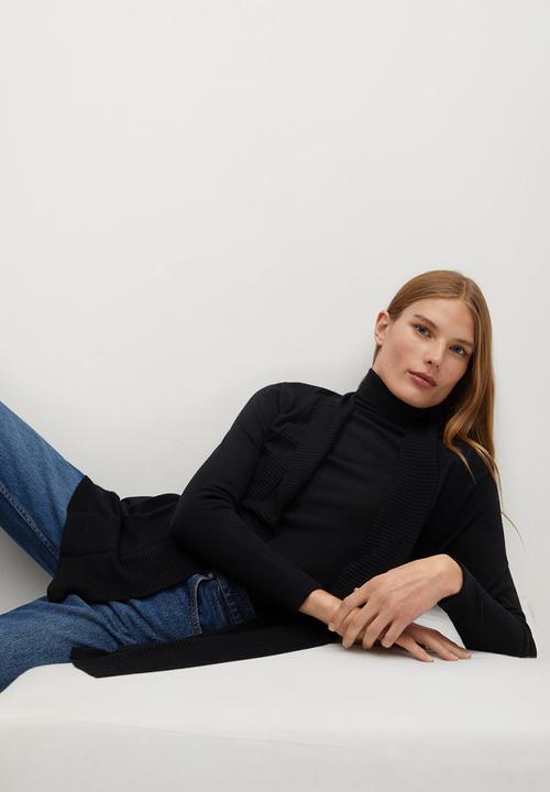 MANGO - Cardigan almaeco - black