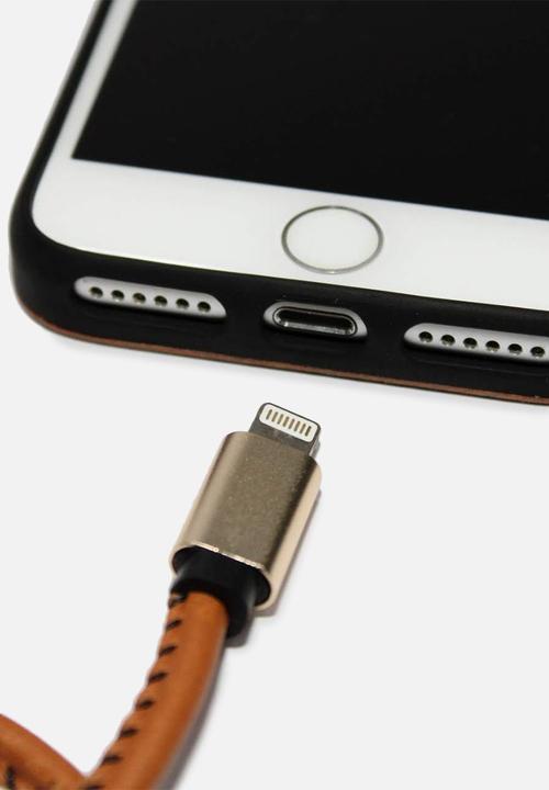 Tech Cult - Vegan leather cable- brown